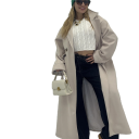 cappotto lungo con bottoni facing